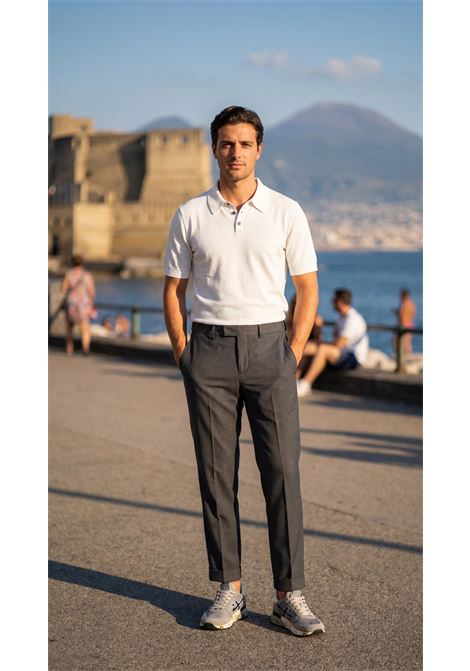 PT Torino Grey Virgin Wool Trousers with Front Pleat Master Fit PT TORINO |  | CO-AFMAZ00CL10260